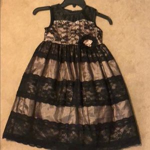 SOLD- Formal Black and Beige Dress